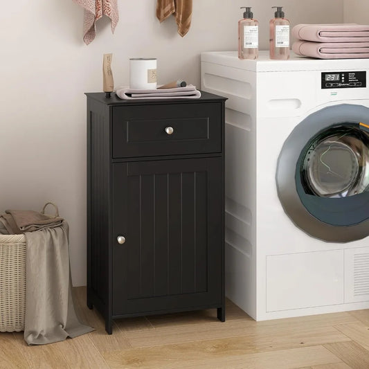 Single Door Storage Cabinet with Drawer