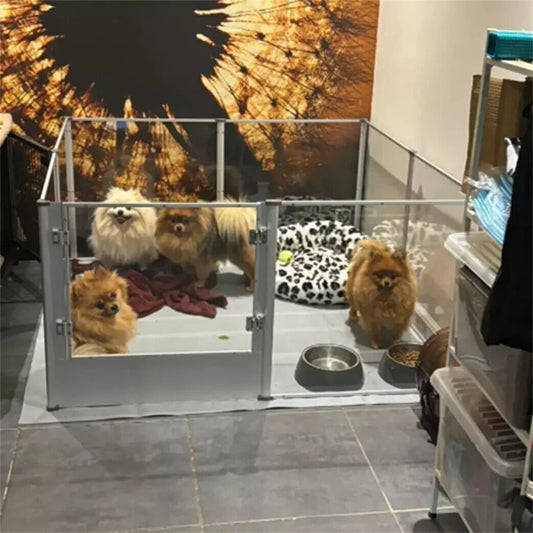 1Pc Large Indoor Acrylic Dog Playpen Cage, Whelping Pen