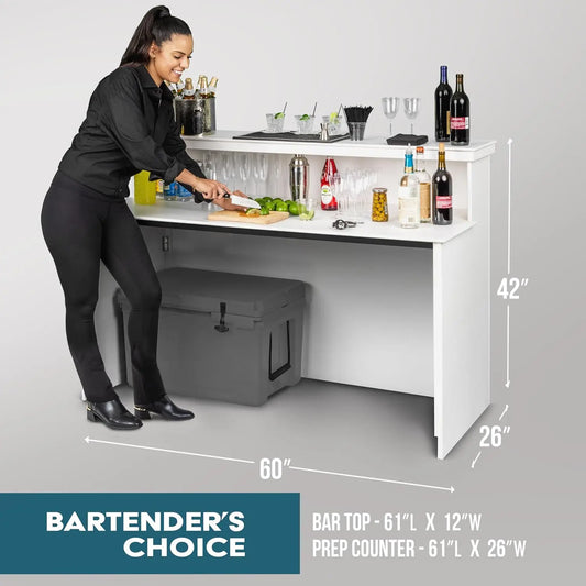 Elite Portable Bar Table for Events - White or Black