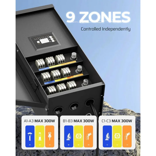LED Landscape Transformer With Timer & Dusk To Dawn Sensor