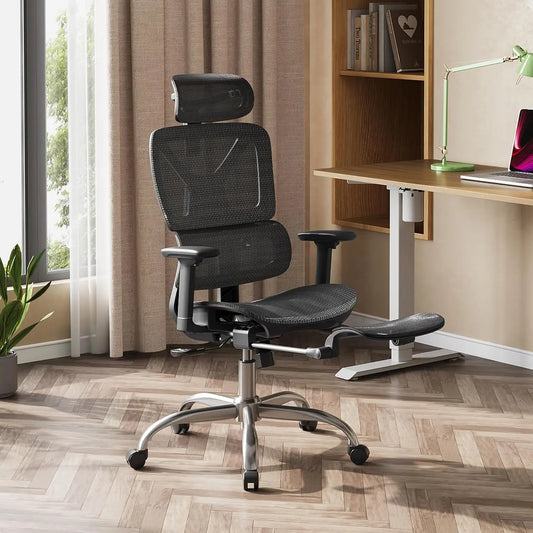 Ergonomic Mesh Heavy Duty High Back Reclining Swivel Computer Chair with Lumbar