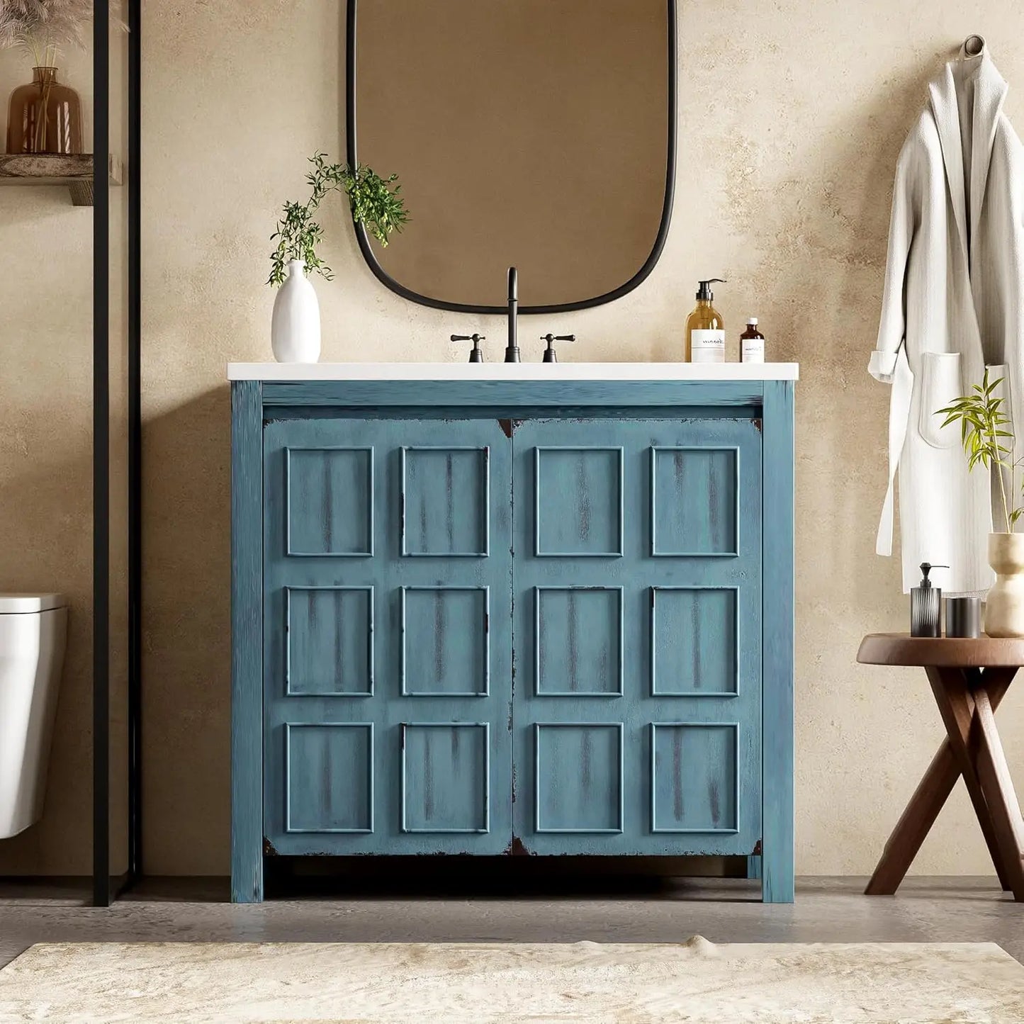 36in Free Standing Bathroom Vanity with Ceramic Sink