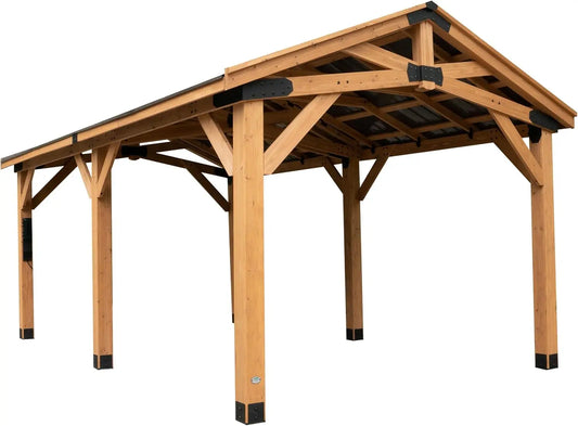 20 ft. x 12 ft. All Cedar Wooden Carport Pavilion