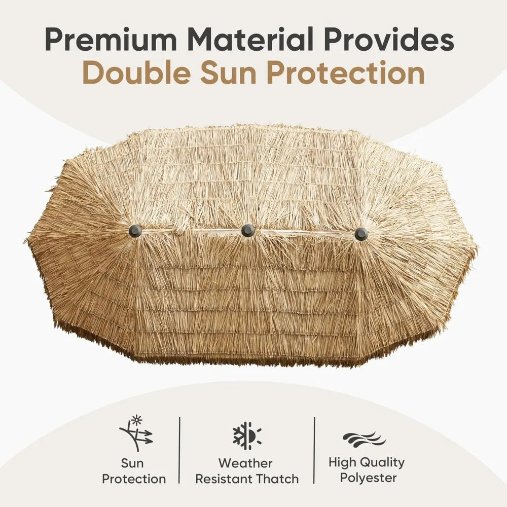 13ft Tiki Patio Umbrella Outdoor Table Umbrella