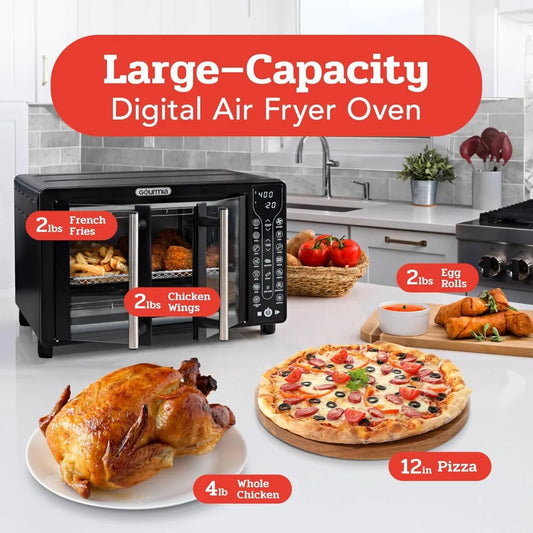 Gourmia Toaster Oven Air Fryer Combo with French Door