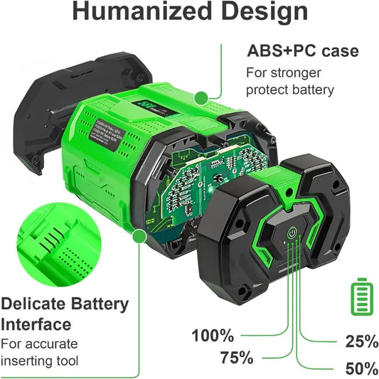 56V 10.0Ah Lithium-Ion Battery Replacement For EGO