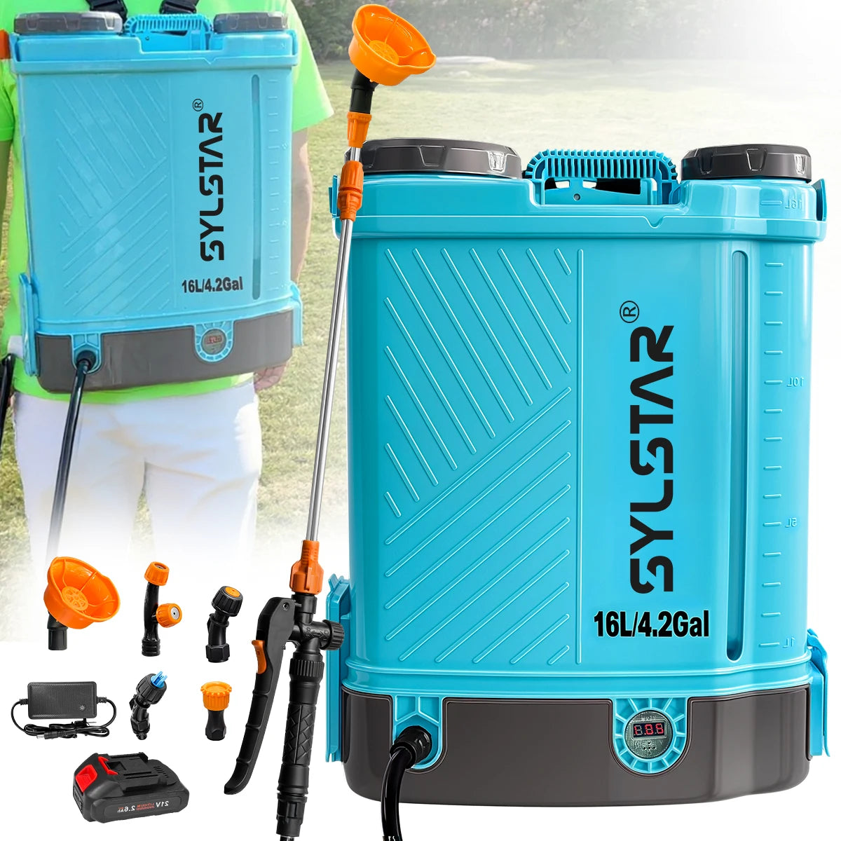 4 Gallon Battery Powered Backpack Sprayer