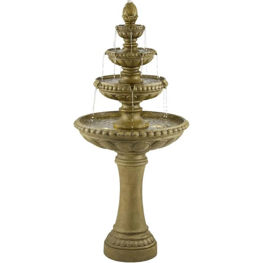 Sag Harbor Italian Outdoor Floor Water Fountain with LED Light