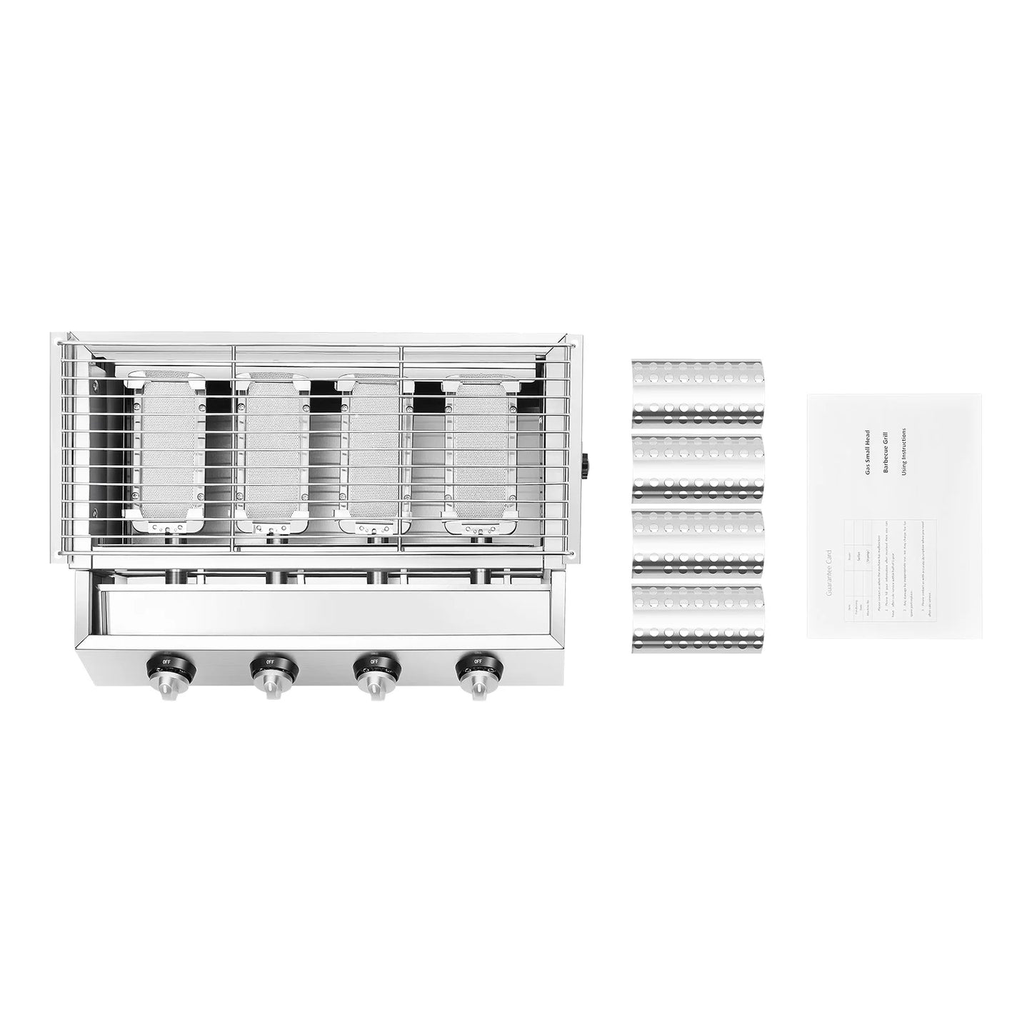 Professional 4-Burner Stainless Steel Tabletop Propane/LPG Gas Grill