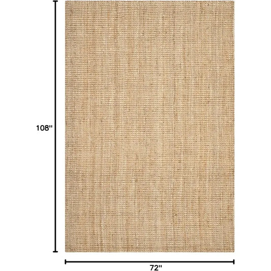 6' x 9', Natural, Handmade Farmhouse Jute Rug