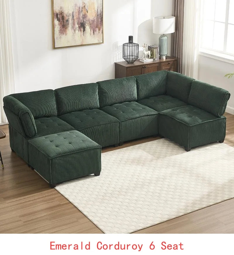 Modular Sectional Sofa U-Shaped Couch with Reversible Chaise