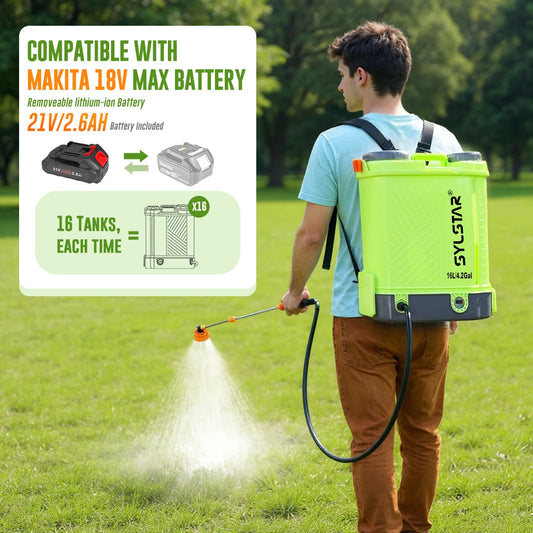 4 Gallon Battery Powered Backpack Sprayer