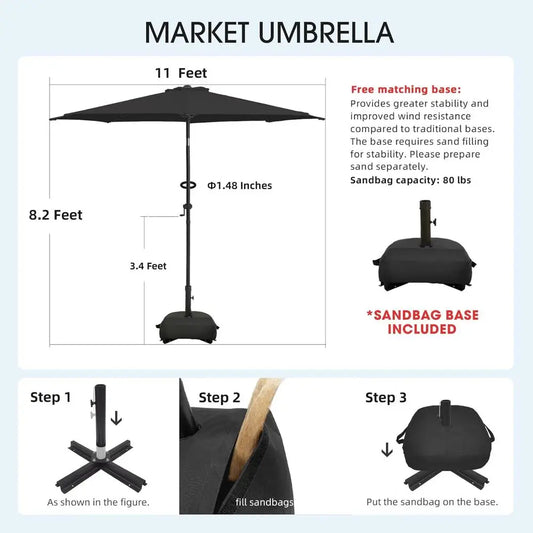 Patio Umbrella with Base