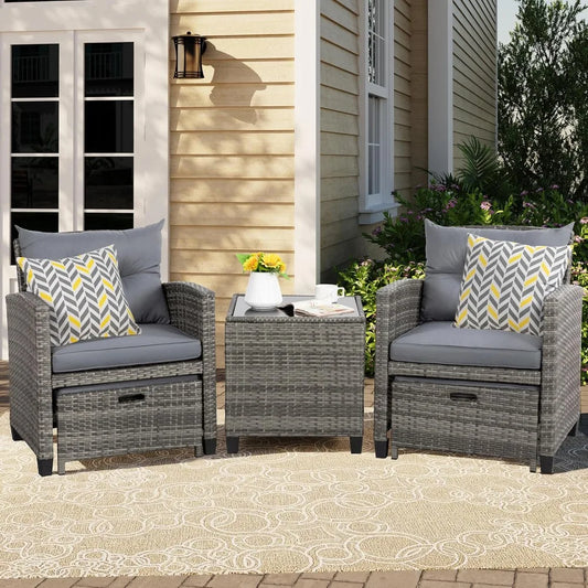 5-Piece Outdoor Patio Furniture Set with Cushions