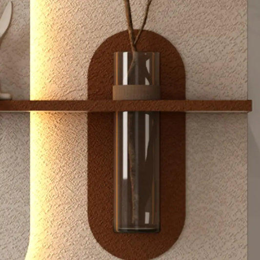 Adjustable 3-Color LED Sandstone Wall Decor with Simulated Green Plants