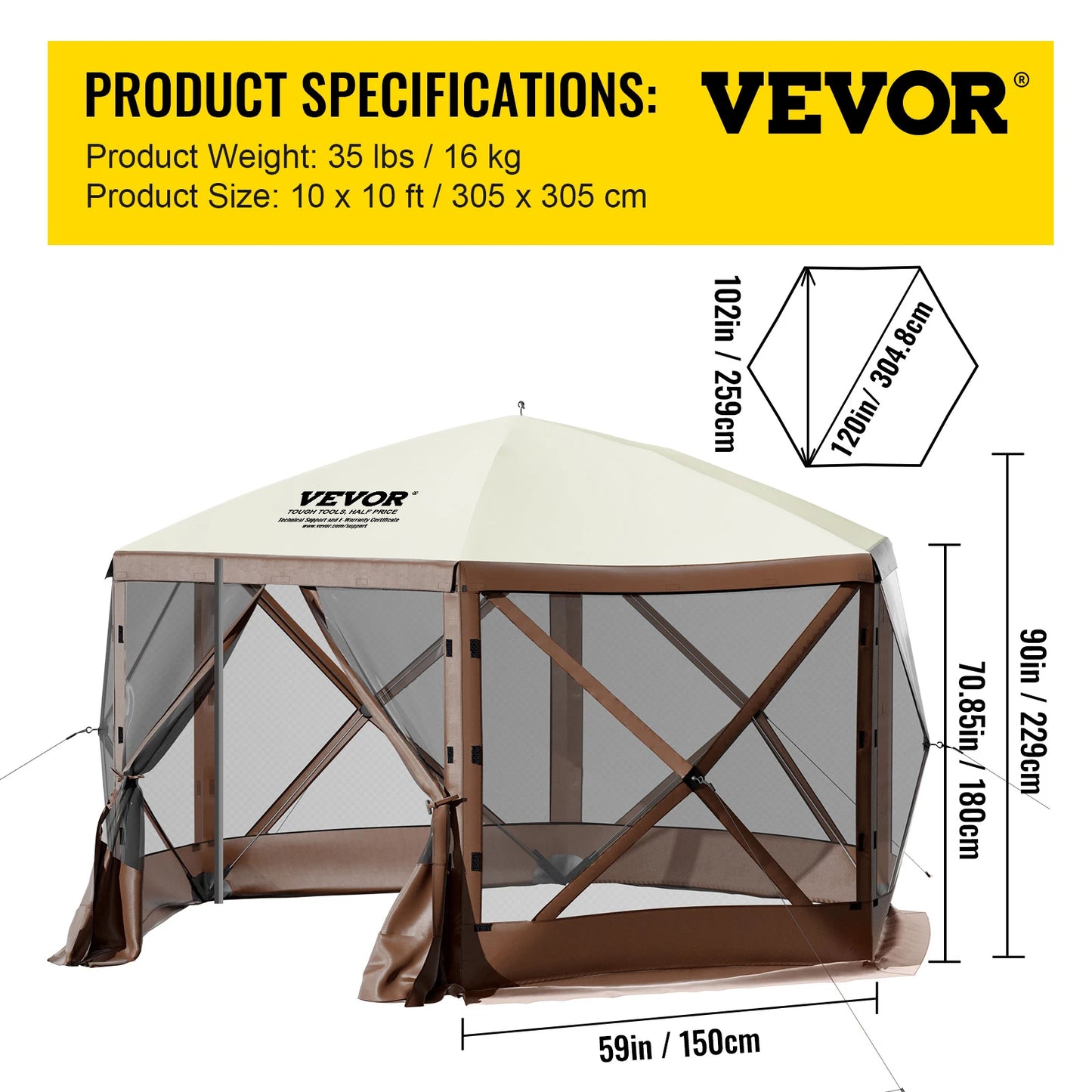 10'x10' Pop-up Camping Gazebo Canopy Shelter