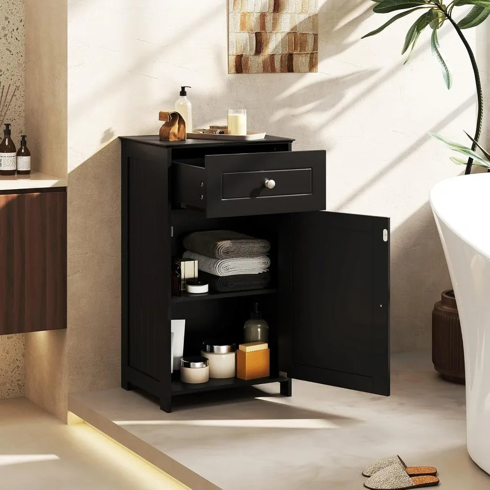 Single Door Storage Cabinet with Drawer