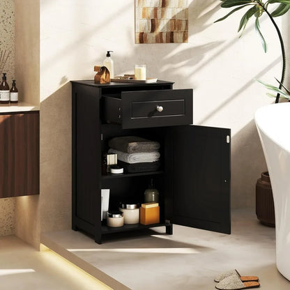 Single Door Storage Cabinet with Drawer
