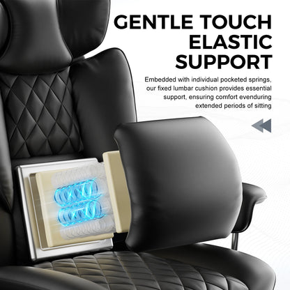 Big and Tall Ergonomic Gaming Chair with Pocket Spring Lumbar Support