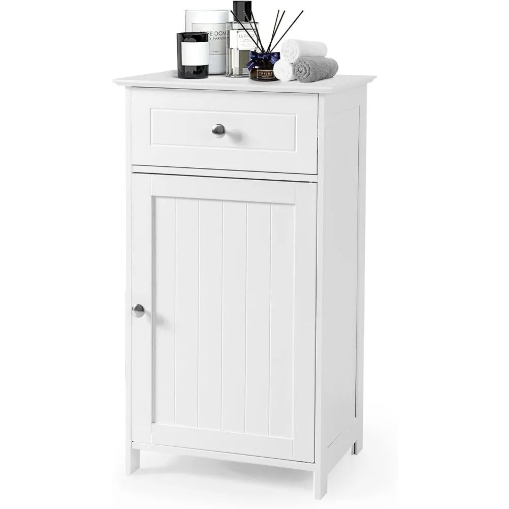 Single Door Storage Cabinet with Drawer