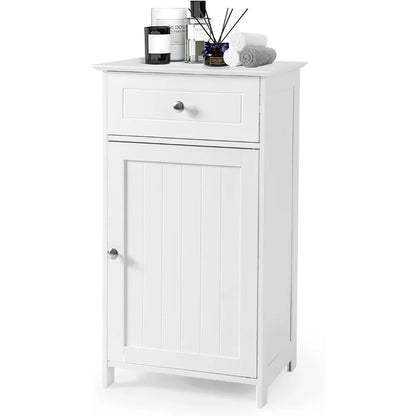 Single Door Storage Cabinet with Drawer