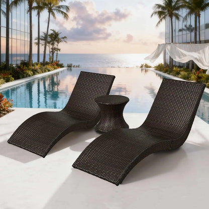 Outdoor Rattan Chaise Lounge