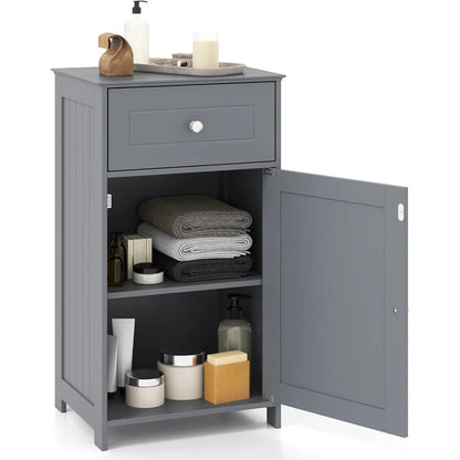 Single Door Storage Cabinet with Drawer