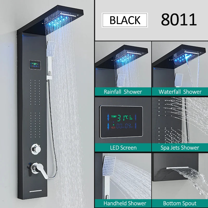 LED Panel Tower Shower System