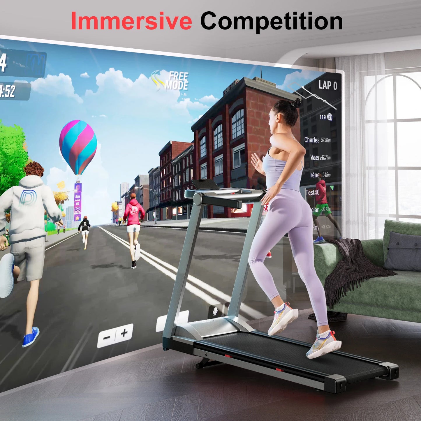 Foldable Incline Home Treadmill Walking Pad