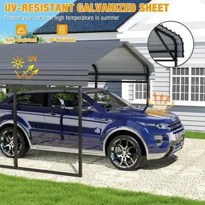 10 x 15 FT Heavy Duty Carport with Galvanized Steel Roof
