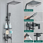 Black Shower Rainfall Faucet Set