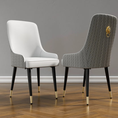 Modern PU Leather Set of 2 Dining Chairs