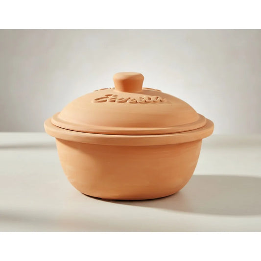 Natural Clay Dutch Oven, Lead-Free & Microwave Safe