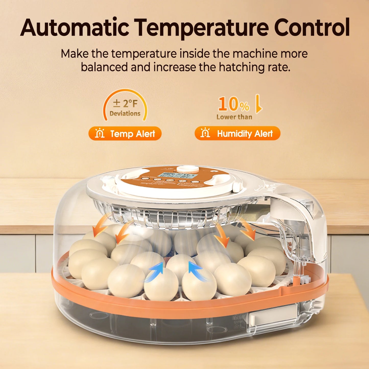 26 Egg Incubator w/Automatic Turning, Temperature and Humidity Control