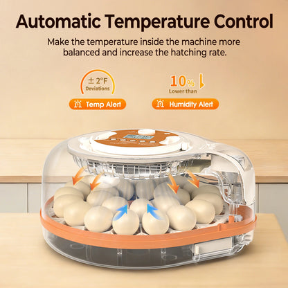 26 Egg Incubator w/Automatic Turning, Temperature and Humidity Control