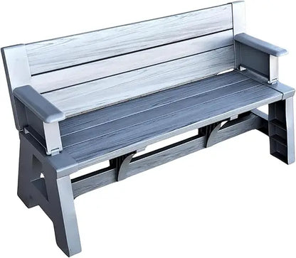 2-in-1 Outdoor Convertible Bench to Picnic Table |
