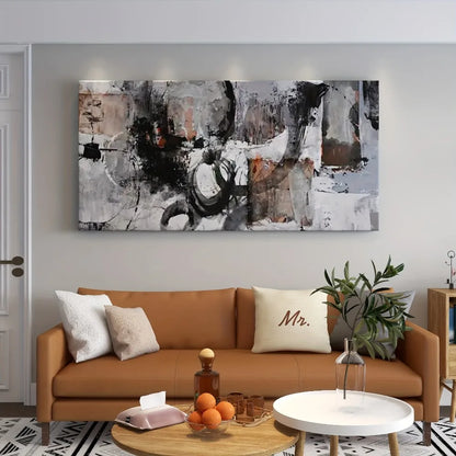 Contemporary Black and White Canvas Wall Art