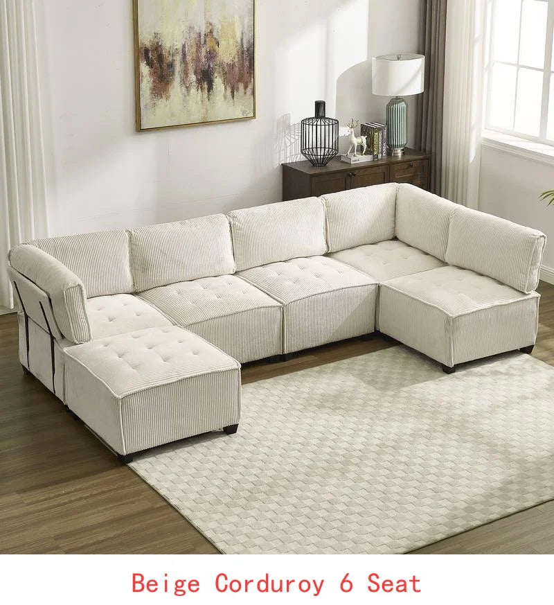 Modular Sectional Sofa U-Shaped Couch with Reversible Chaise