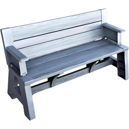 2-in-1 Outdoor Convertible Bench to Picnic Table |