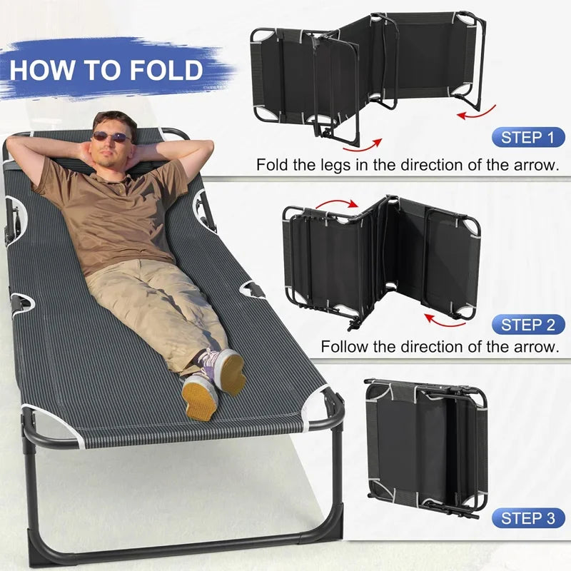 4-Position Camping Cot with Mattress