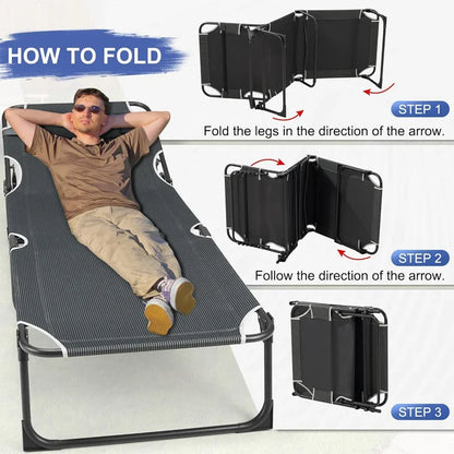 4-Position Camping Cot with Mattress