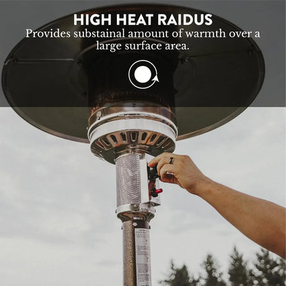 Portable Outdoor Patio Propane Heater with Wheels