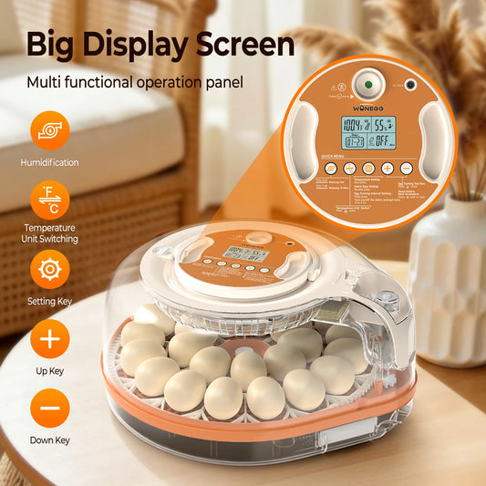 26 Egg Incubator w/Automatic Turning, Temperature and Humidity Control