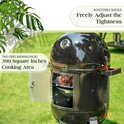 18-Inch Vertical Charcoal Smokers BBQ Grills