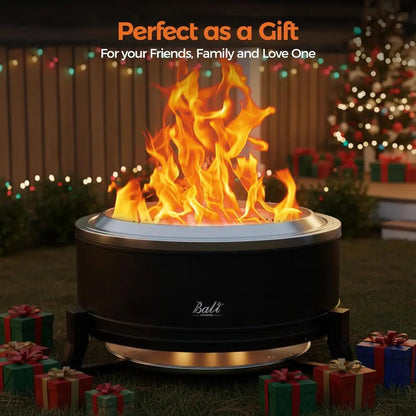Portable 27 Wood-Burning Outdoor Fire Pit with Ash Pan