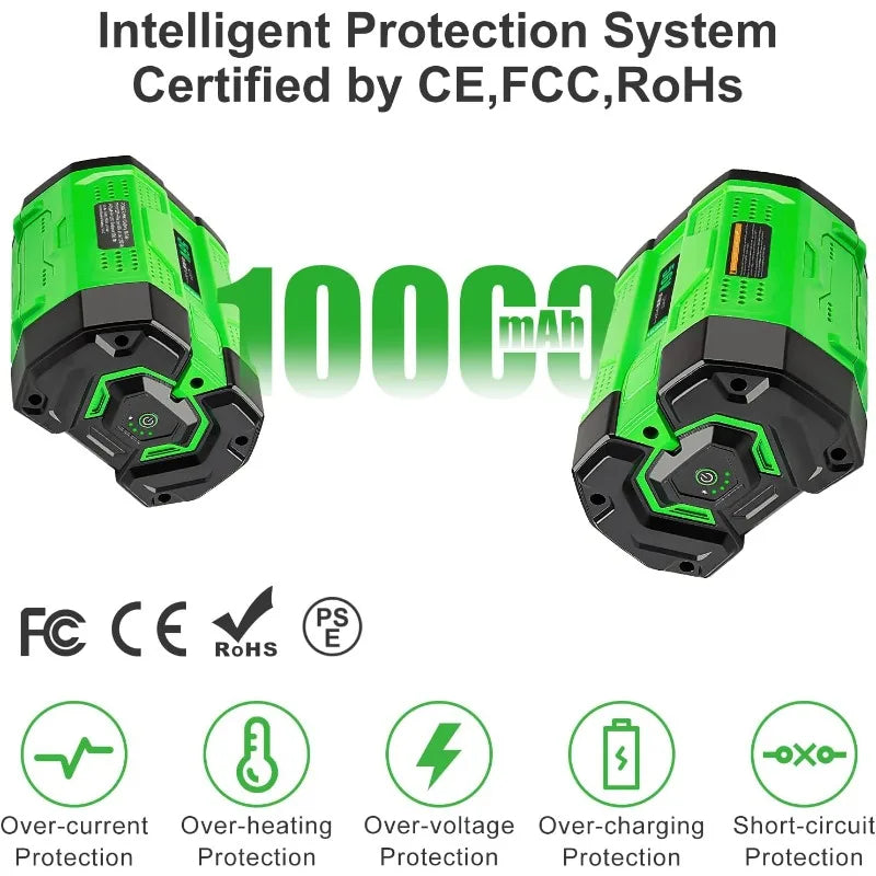 56V 10.0Ah Lithium-Ion Battery Replacement For EGO