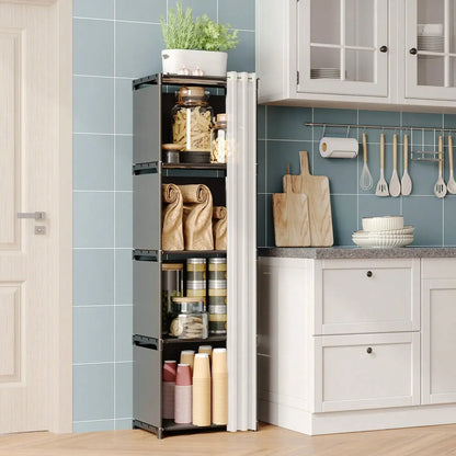 Space Saving 4-Tier Storage Cabinet In White