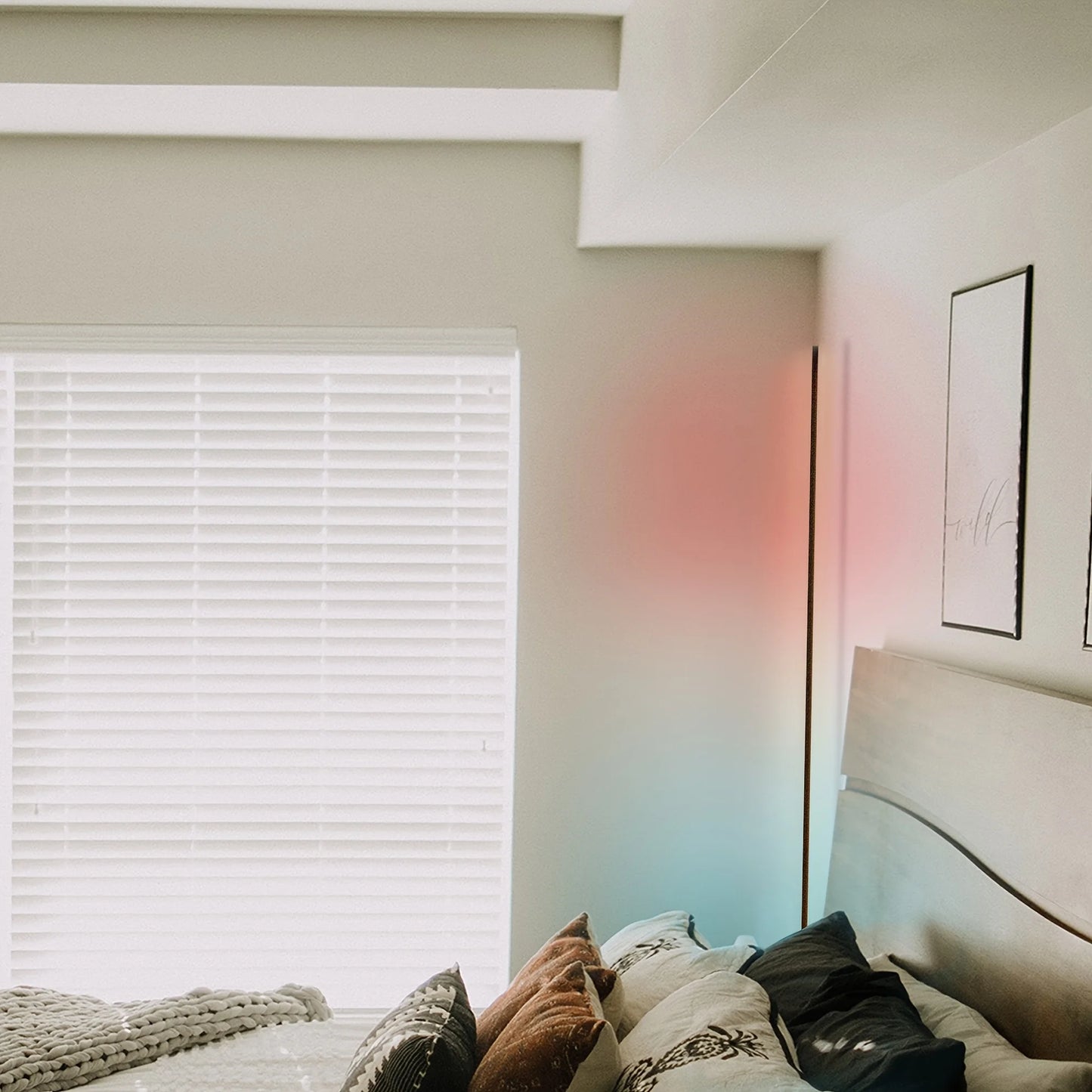 Corner Led Floor Lamp For Living Room Bedroom Game Room