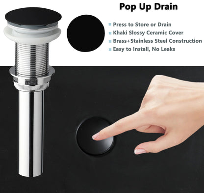 KEMAIDI Countertop Bathroom Sink Faucet Combo