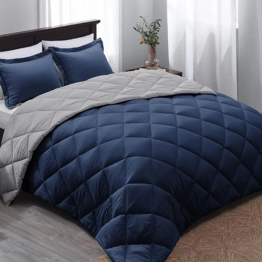 Queen Navy Blue Comforter Set